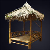 gazebo bamboo, garden furniture, outdoor, Meuble patio de jardin en bambou